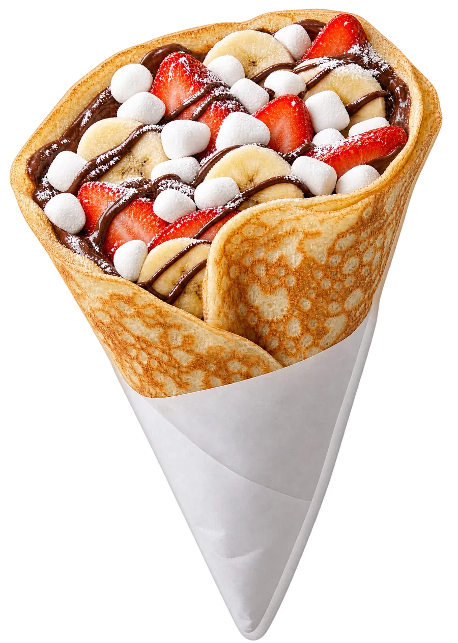 The Sweet Cloud: Nutella, banana, strawberry and marshmallows
